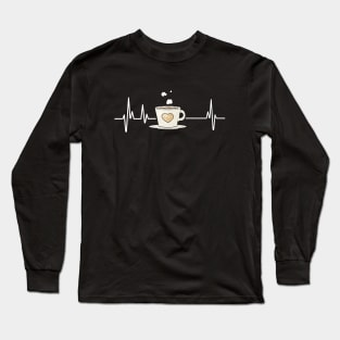 Coffee Heartbeat Shirt Long Sleeve T-Shirt